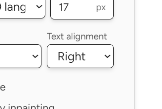 Text alignment
