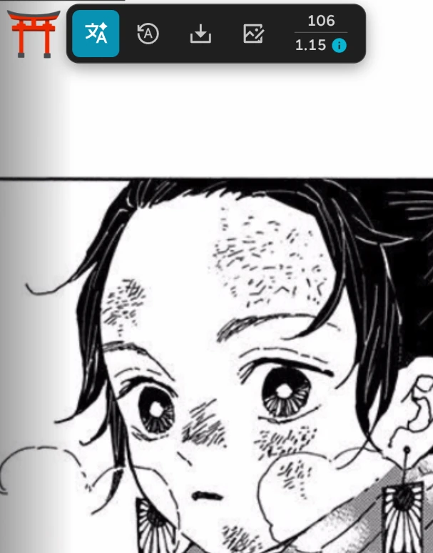Torii's on-page controls on a phone