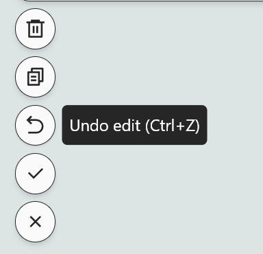 Undo feature