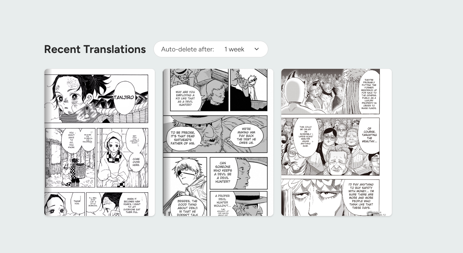 Translation history